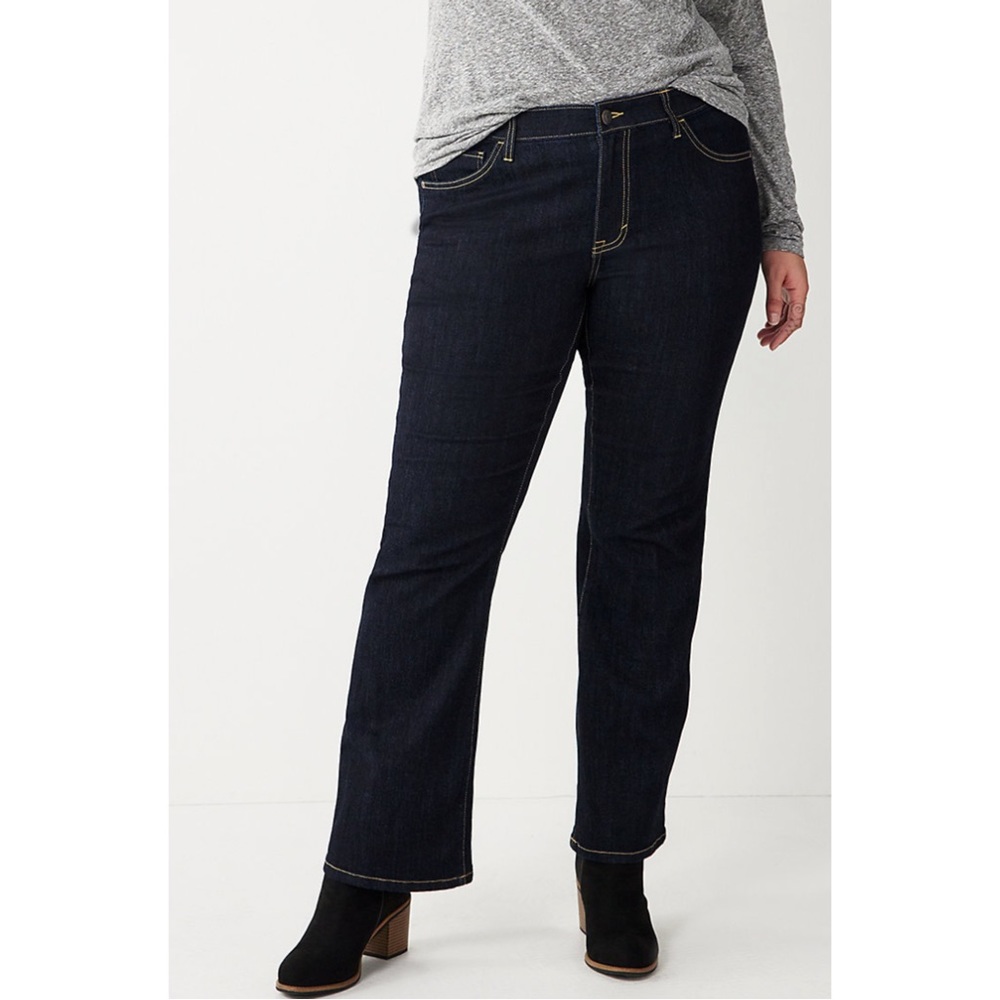 NWT Sonoma Premium Bootcut Jeans Blue Size 24W Size 26W Short